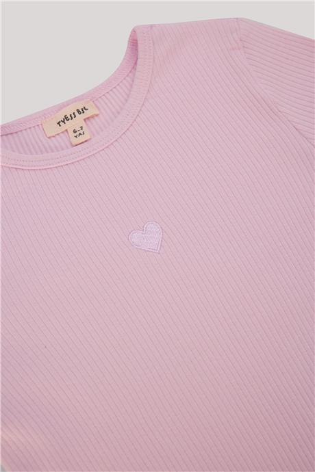 Tyess Basic Kız Çocuk Pembe T-Shirt