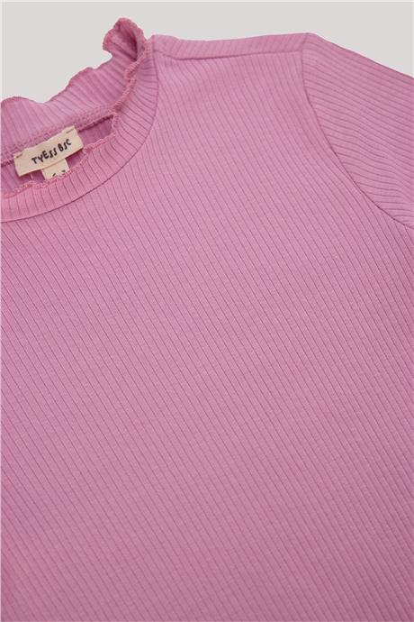 Tyess Basic Kız Çocuk Pembe T-Shirt