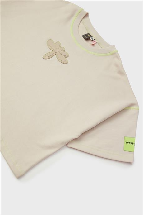 Tyess Kız Çocuk Bej T-Shirt