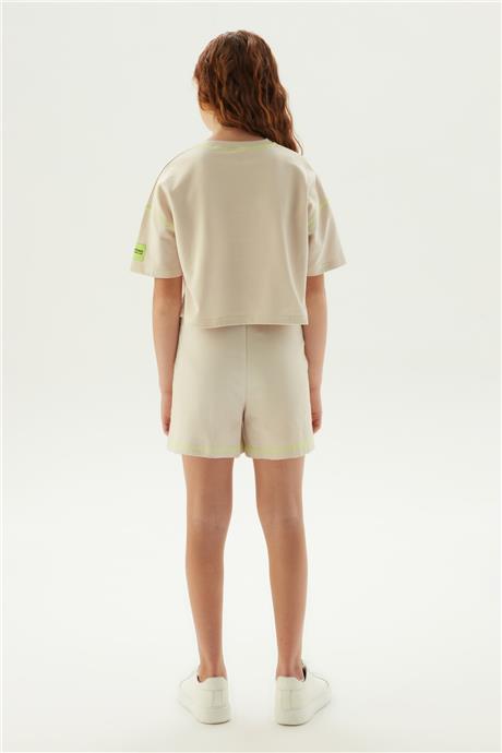 Tyess Kız Çocuk Bej T-Shirt