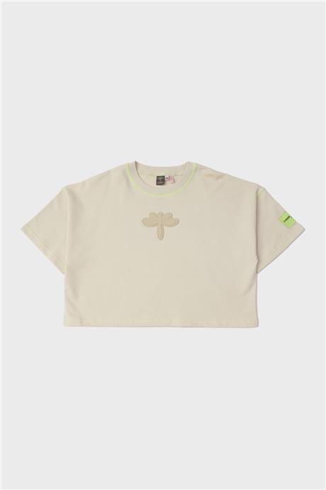 Tyess Kız Çocuk Bej T-Shirt