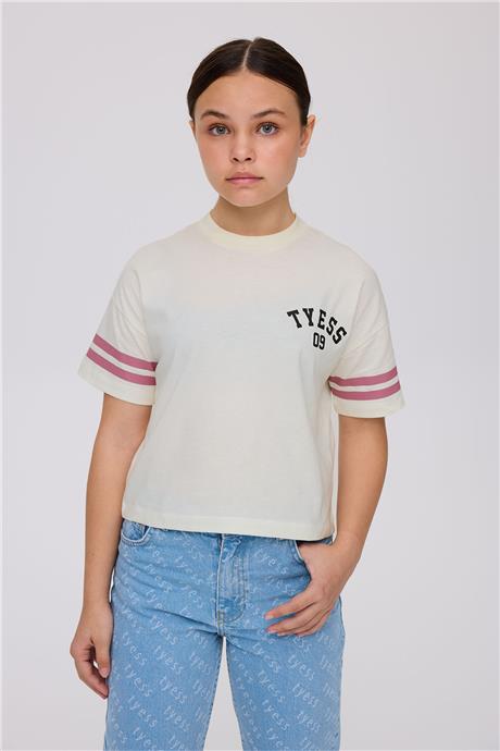 Tyess Girl Beige Tshirt Tyess Girl Beige Tshirt 