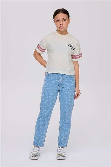 Tyess Girl Beige Tshirt Tyess Girl Beige Tshirt 