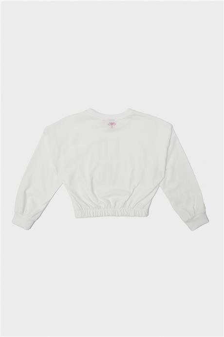Tyess Kız Çocuk Beyaz Sweatshirt