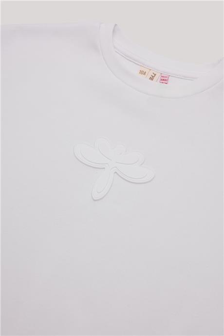 Tyess Kız Çocuk Beyaz Sweatshirt