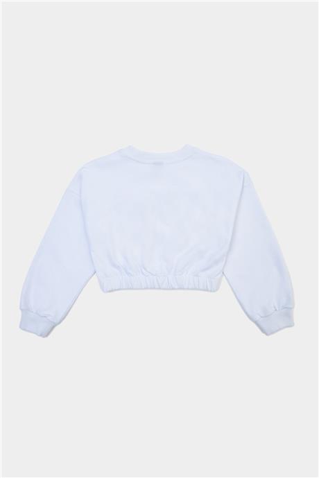 Tyess Kız Çocuk Beyaz Sweatshirt