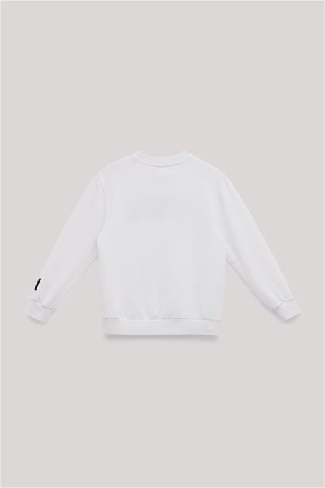 Tyess Kız Çocuk Beyaz Sweatshirt