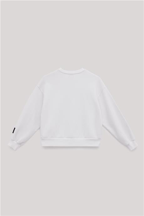 Tyess Kız Çocuk Beyaz Sweatshirt