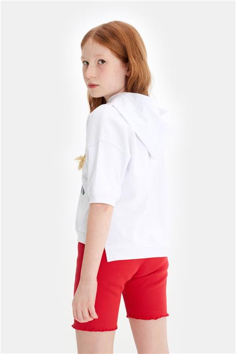 Tyess Kız Çocuk Beyaz Sweatshirt
