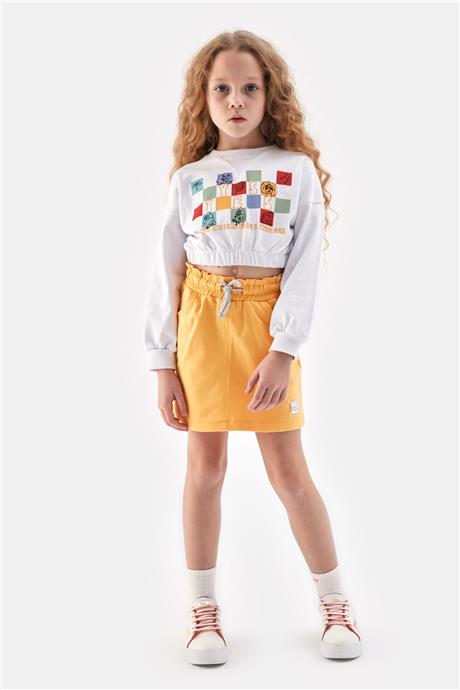 Tyess Kız Çocuk Beyaz Sweatshirt