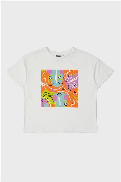 Tyess Kız Çocuk Beyaz T-Shirt