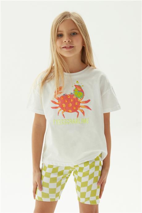 Tyess Kız Çocuk Beyaz T-Shirt