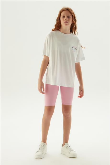 Tyess Kız Çocuk Beyaz T-Shirt