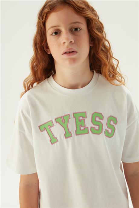 Tyess Kız Çocuk Beyaz T-Shirt