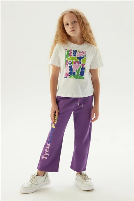 Tyess Kız Çocuk Beyaz T-Shirt