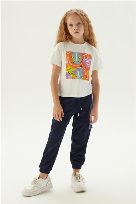 Tyess Kız Çocuk Beyaz T-Shirt