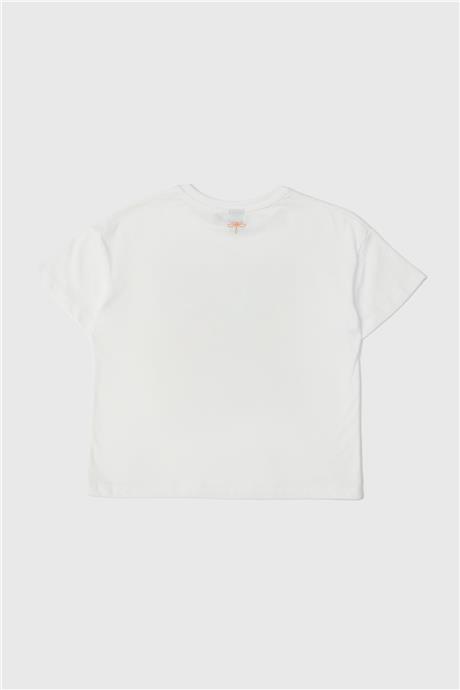 Tyess Kız Çocuk Beyaz T-Shirt