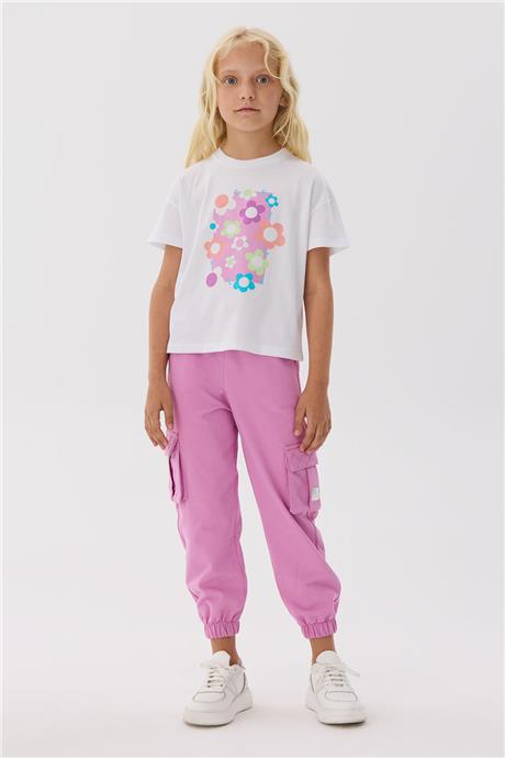 Tyess Kız Çocuk Beyaz T-Shirt