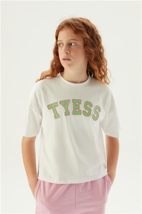 Tyess Kız Çocuk Beyaz T-Shirt