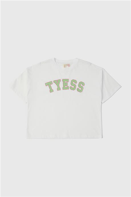 Tyess Kız Çocuk Beyaz T-Shirt
