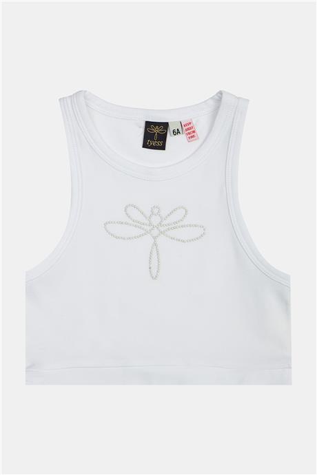 Tyess Kız Çocuk Beyaz Tshirt