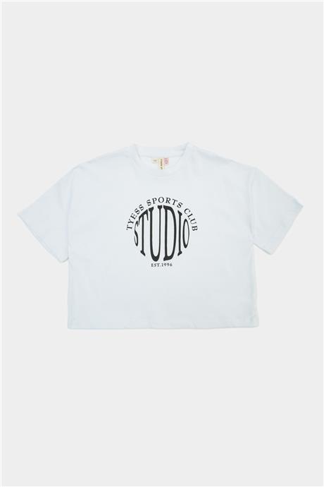 Tyess Kız Çocuk Beyaz Tshirt