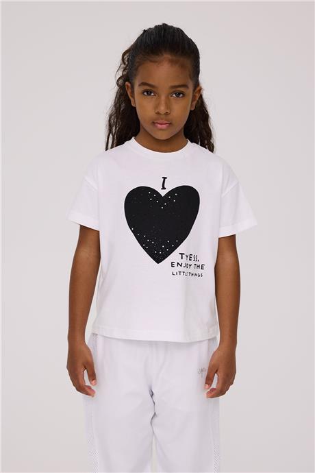 Tyess Kız Çocuk Beyaz TshirtTyess Kız Çocuk Beyaz Tshirt