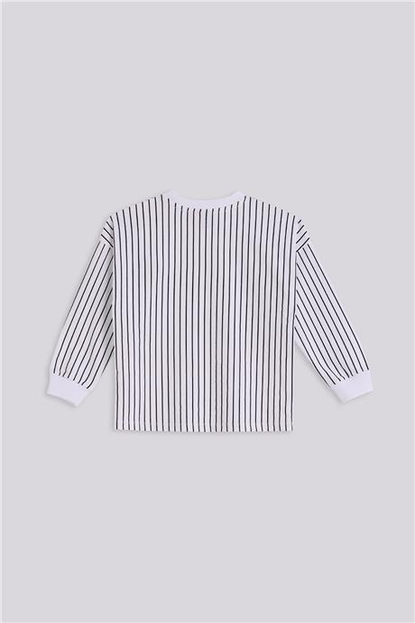 Tyess Kız Çocuk Çizgili SweatshirtTyess Kız Çocuk Çizgili Sweatshirt