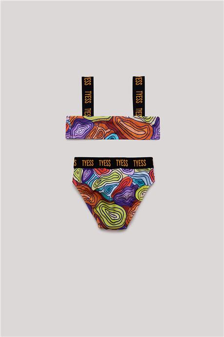 Tyess Kız Çocuk Desenli Bikini