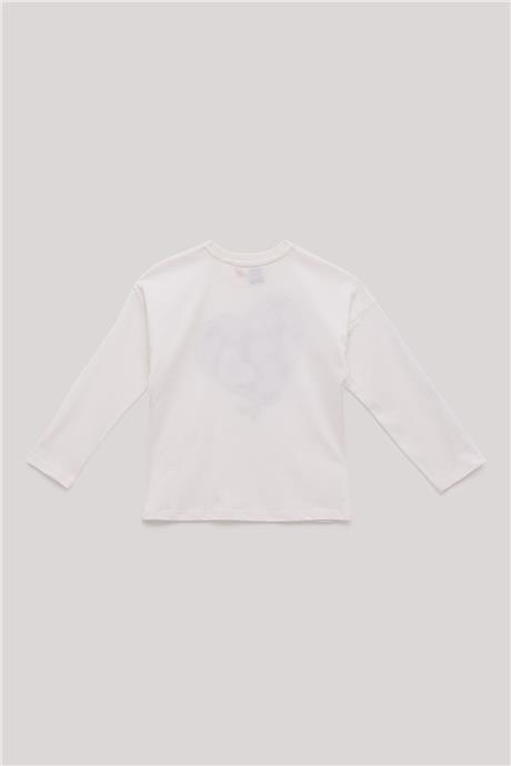 Tyess Kız Çocuk Ekru T-Shirt