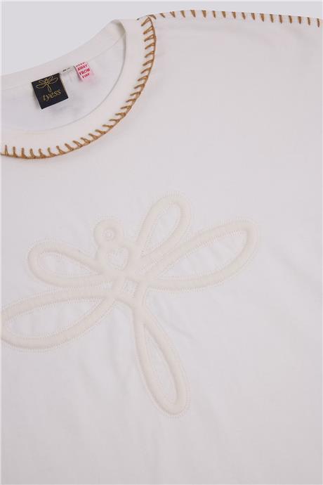 Tyess Kız Çocuk Ekru TshirtTyess Kız Çocuk Ekru Tshirt
