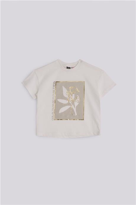 Tyess Kız Çocuk Ekru TshirtTyess Kız Çocuk Ekru Tshirt
