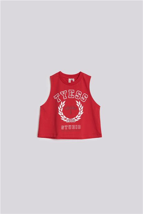 Tyess Kız Çocuk Kırmızı TshirtTyess Kız Çocuk Kırmızı Tshirt