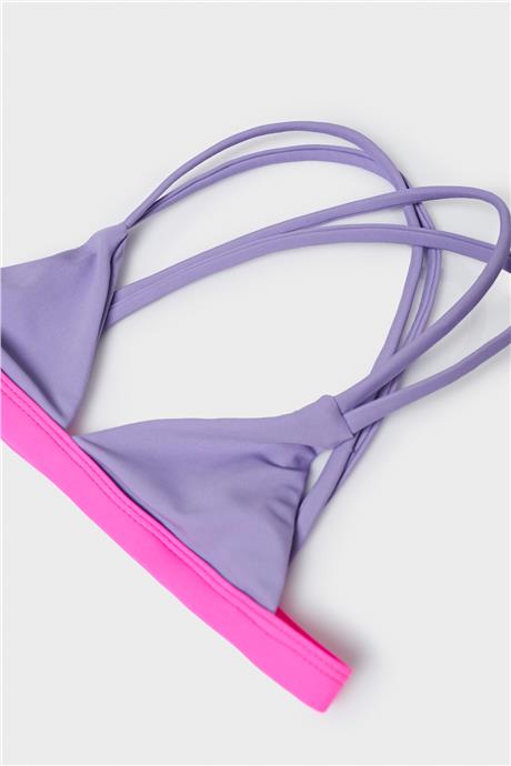 Tyess Kız Çocuk Lila Bikini Üstü