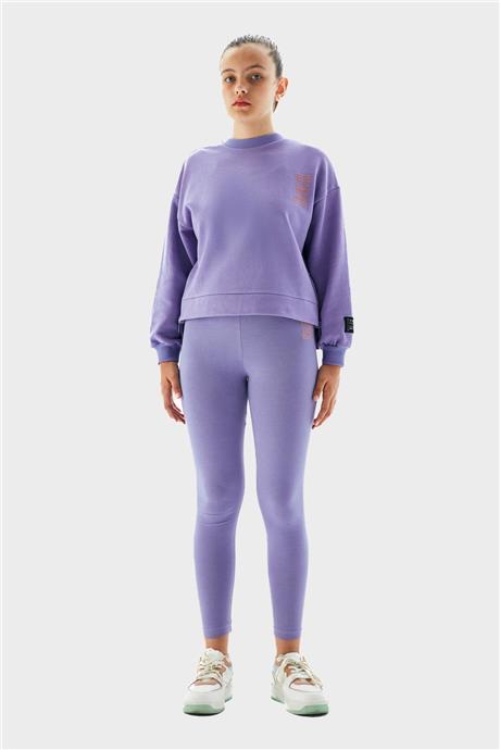 Tyess Kız Çocuk Mor Sweatshirt