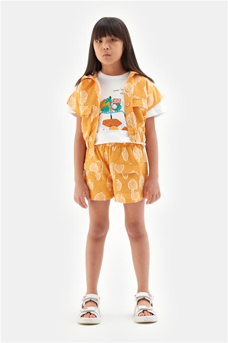 Tyess Kız Çocuk Oranj Sweatshirt
