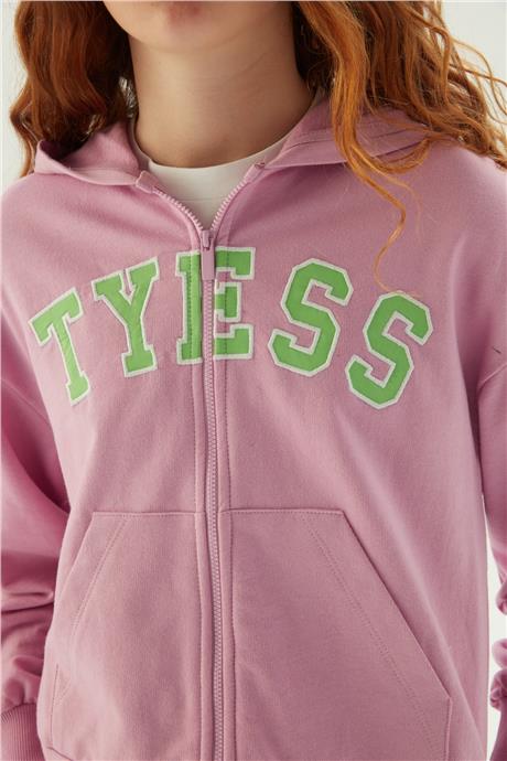 Tyess Kız Çocuk Pembe Eşofman Üstü