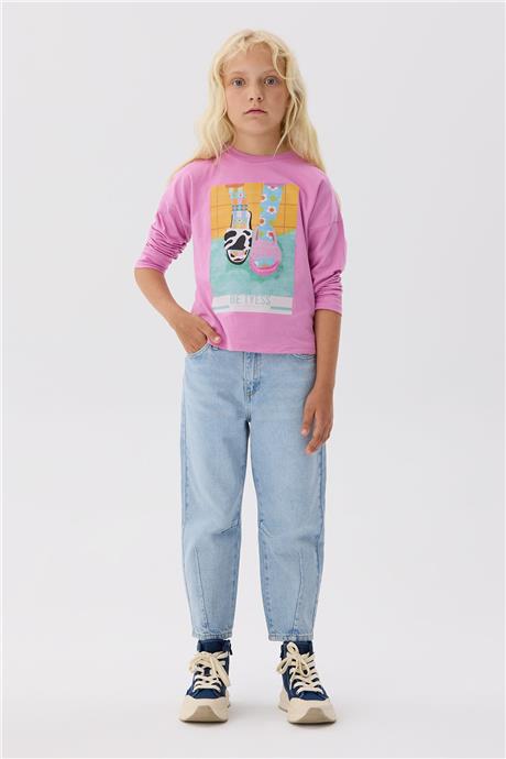 Tyess Kız Çocuk Pembe T-Shirt