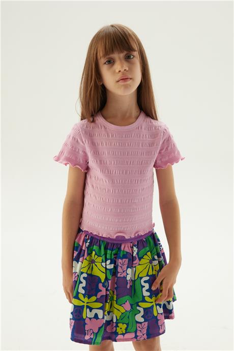 Tyess Kız Çocuk Pembe T-Shirt