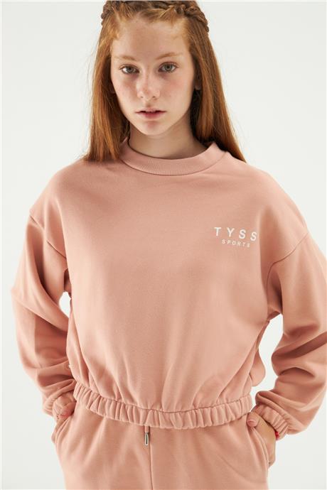 Tyess Kız Çocuk Pudra Sweatshirt