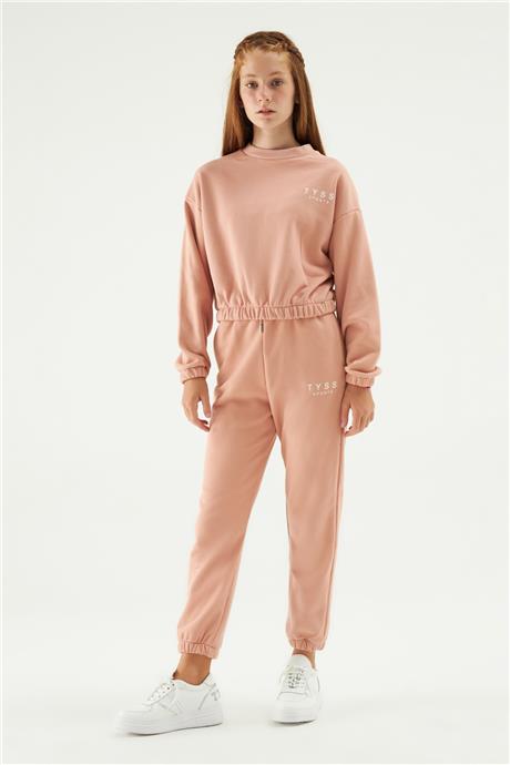 Tyess Kız Çocuk Pudra Sweatshirt
