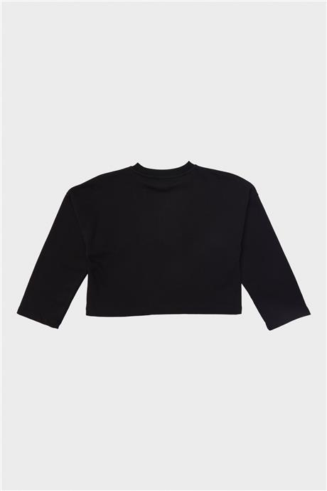 Tyess Kız Çocuk Siyah Sweatshirt