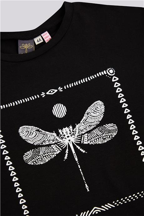 Tyess Kız Çocuk Siyah T-ShirtTyess Kız Çocuk Siyah T-Shirt