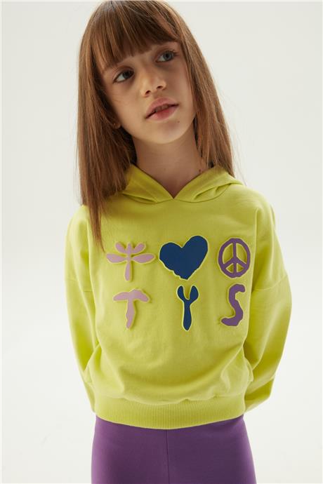 Tyess Kız Çocuk Yeşil Sweatshirt