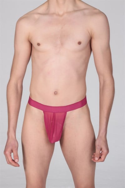Jeu Jeu Erkek Tül Sheer Tanga Slip 