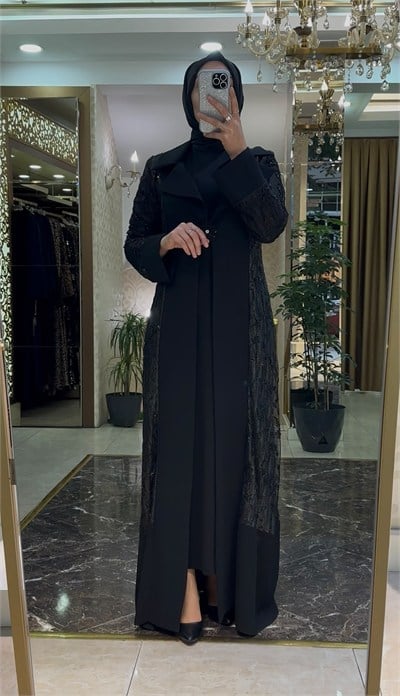 Kağan Kamer Dora Abaya Sİyah