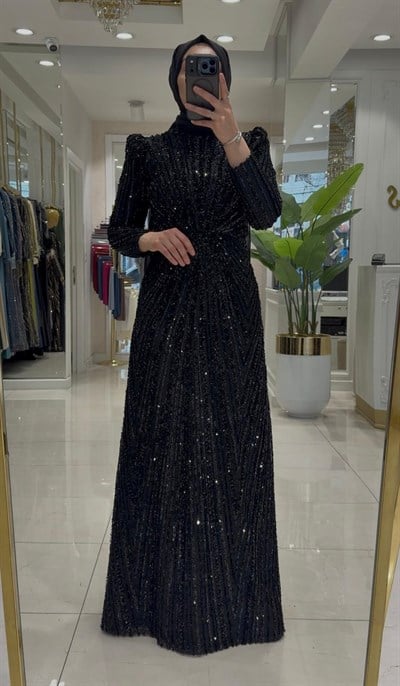Pınar Şems Tüzün Abiye Siyah