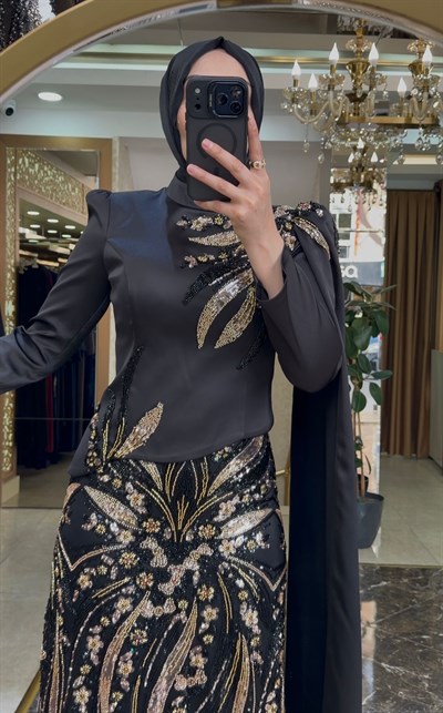 Pınar Şems Yeni Nagehan Abiye Siyah 