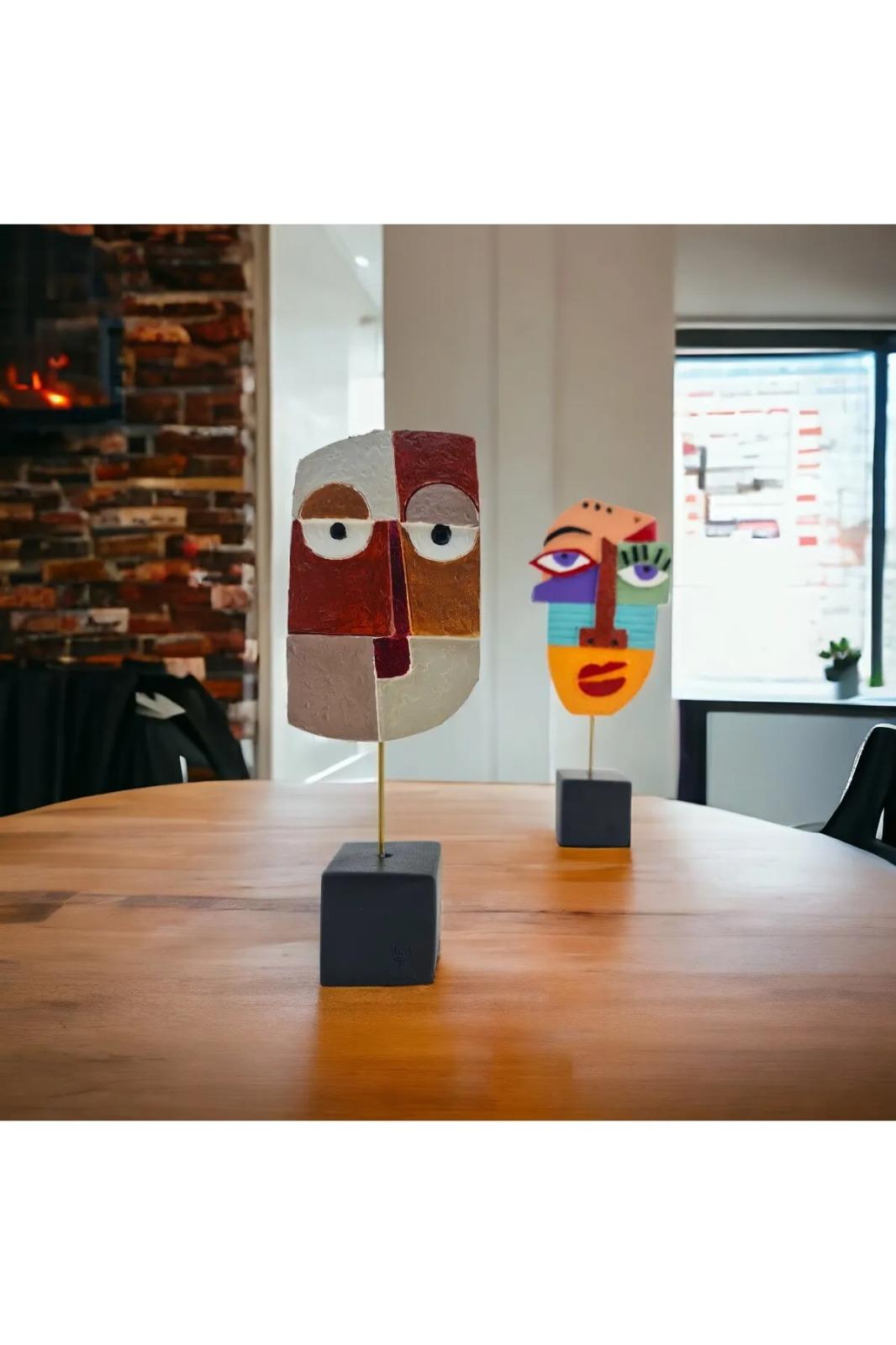 Ahenkli Soyut Yüz Biblo 