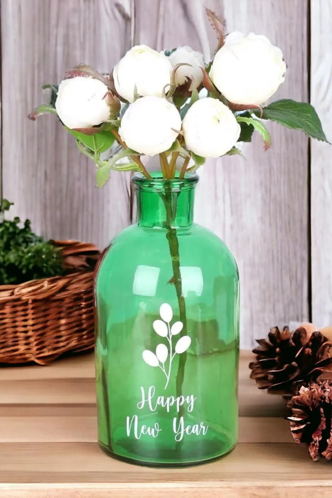 Happy New Year Yeşil Vazo 